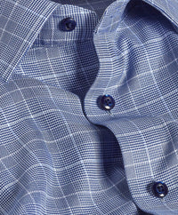 TBSP11874412 | Navy Glen Check Dress Shirt
