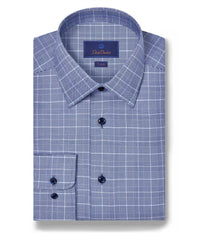 TBSP11874412 | Navy Glen Check Dress Shirt