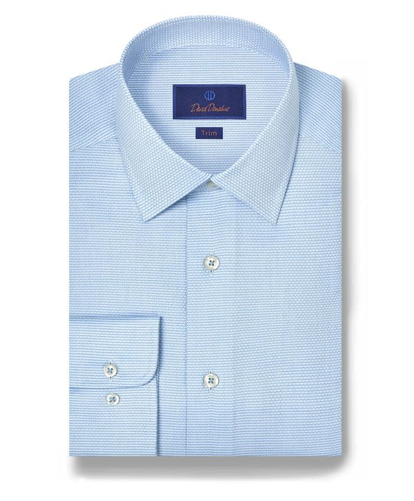 TBSP12002423 | Blue Micro Dobby Dress Shirt