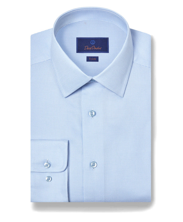 TBSP12006454 | Sky Micro Dobby Solid Dress Shirt