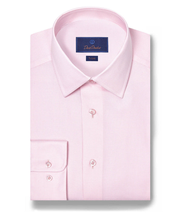 TBSP12006650 | Pink Micro Dobby Solid Dress Shirt