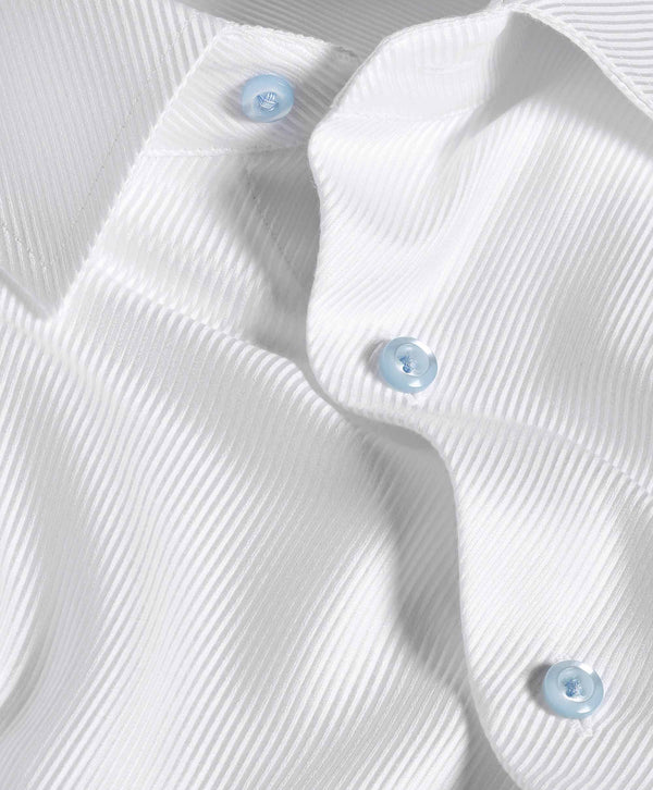 TBSP12007110 | White Textured Twill Dress Shirt
