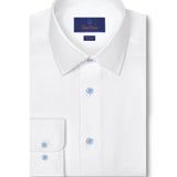 TBSP12007110 | White Textured Twill Dress Shirt
