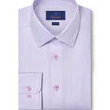 TBSP12007652 | Berry Textured Twill Dress Shirt