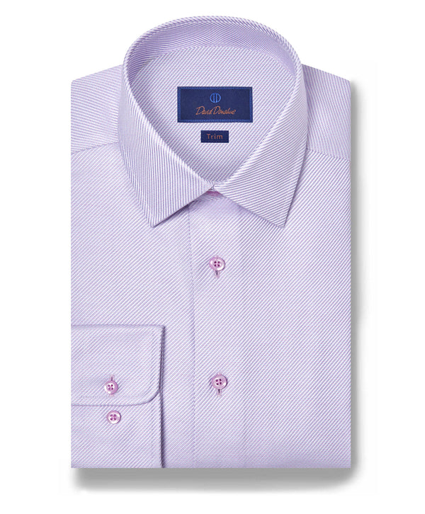 TBSP12007652 | Berry Textured Twill Dress Shirt