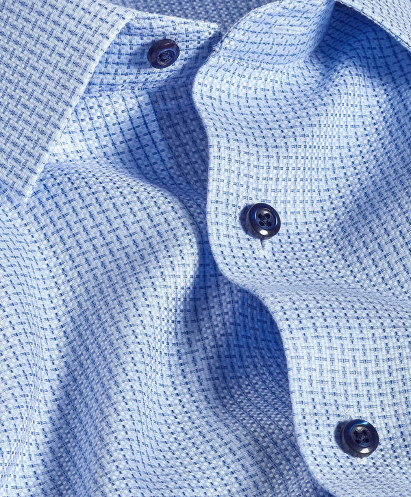 TBSP12008452 | Sky & Blue Dobby Dress Shirt