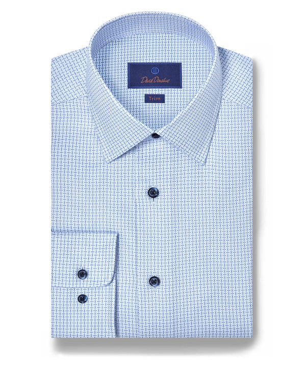 TBSP12008452 | Sky & Blue Dobby Dress Shirt