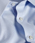 TBSP12009135 | White & Blue Dobby Micro Grid Dress Shirt