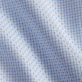 TBSP12009135 | White & Blue Dobby Micro Grid Dress Shirt