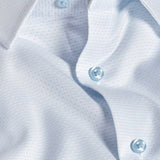 TBSP12020136 | White & Sky Micro Dobby Dress Shirt