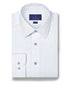 TBSP12020136 | White & Sky Micro Dobby Dress Shirt