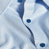 TBSP12021456 | Sky & Navy Micro Dobby Dress Shirt 