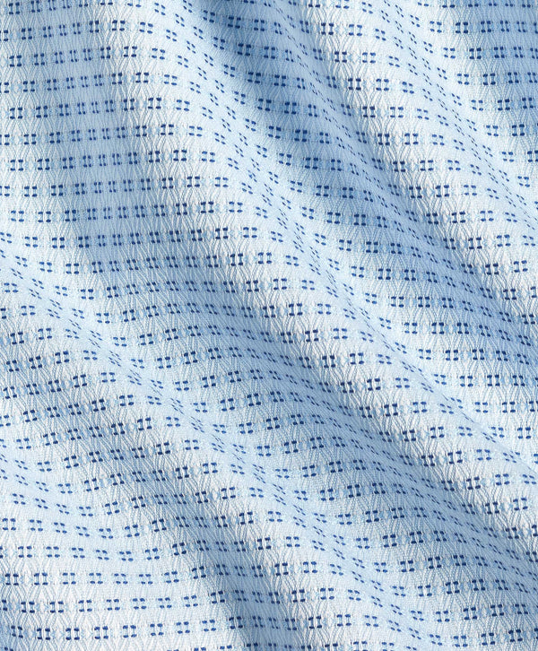 TBSP12021456 | Sky & Navy Micro Dobby Dress Shirt 