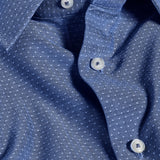 TBSP12022412 | Navy Micro Dobby Dress Shirt 