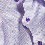 TBSP12202133 | White & Lilac Geometric Print Dress Shirt