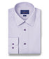 TBSP12202133 | White & Lilac Geometric Print Dress Shirt
