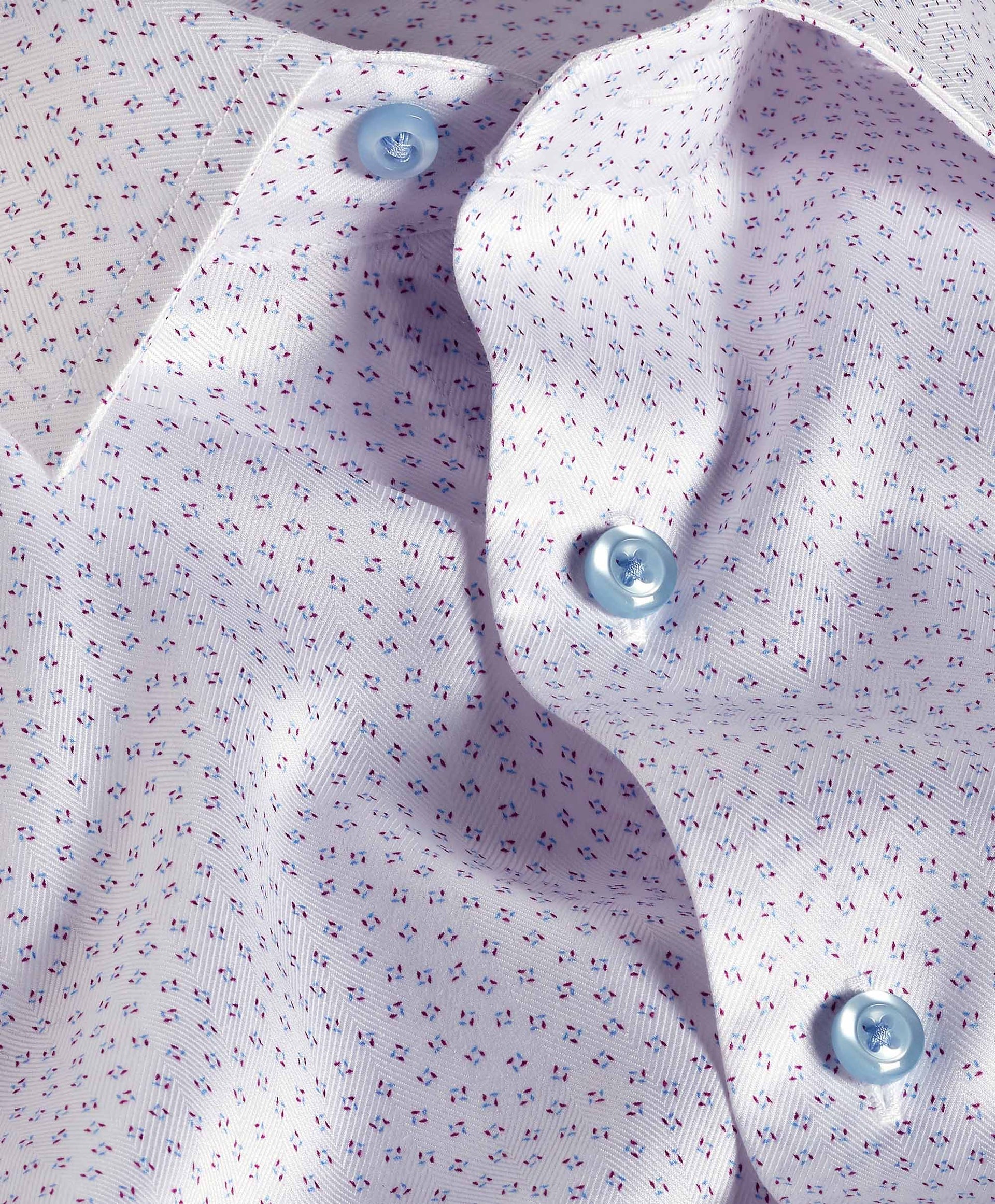 chatham road collection dress shirt White & Berry Neat Print Dress Shirt