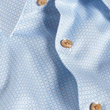 TBSP12204400 | Sky Micro Geometric Print Dress Shirt