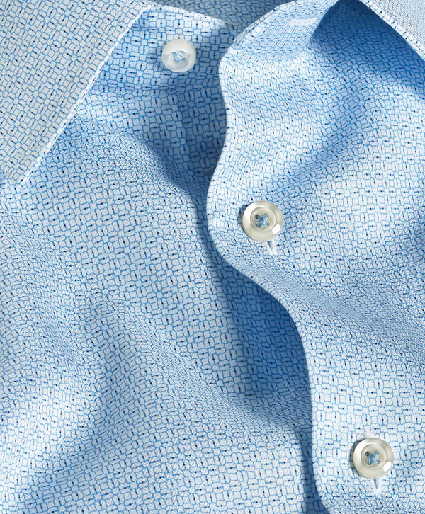 TBSP12205454 | Sky Geometric Print Dress Shirt