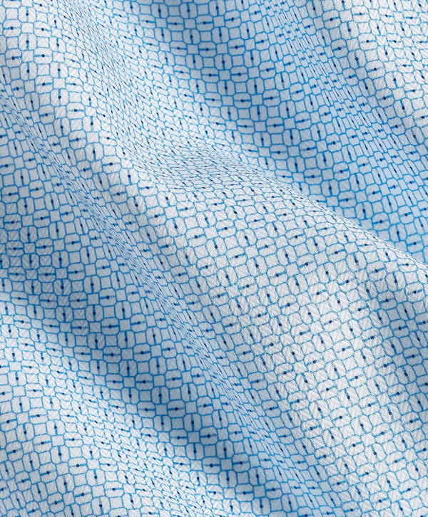 TBSP12205454 | Sky Geometric Print Dress Shirt