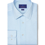 TBSP12205454 | Sky Geometric Print Dress Shirt