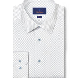 TBSP12206124 | White & Dune Neat Print Dress Shirt
