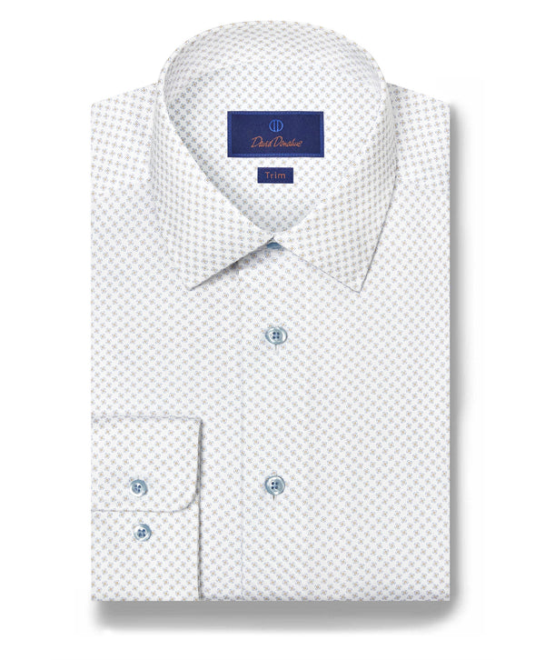 TBSP12206124 | White & Dune Neat Print Dress Shirt
