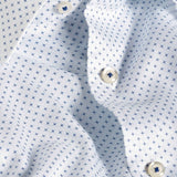 TBSP12207155 | White & Navy Neat Print Dress Shirt