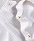 TBSP12208144 | White & Berry Geometric Print Stretch Dress Shirt
