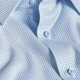 TBSP12237135 | White & Blue Neat Print Stretch Dress Shirt