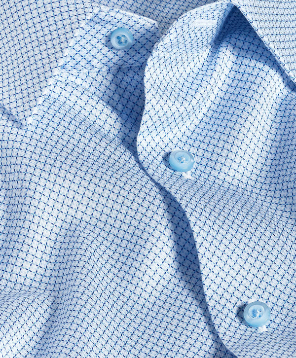 TBSP12238136 | Sky Geometric Print Dress Shirt