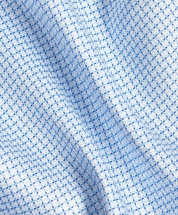 TBSP12238136 | Sky Geometric Print Dress Shirt
