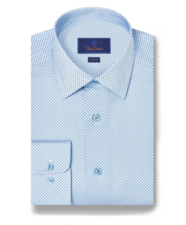 TBSP12238136 | Sky Geometric Print Dress Shirt