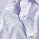 TBSP12240144 | White & Berry Geometric Print Dress Shirt