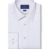 TBSP12240144 | White & Berry Geometric Print Dress Shirt