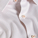 TBSP12240182 | White & Orange Geometric Print Dress Shirt
