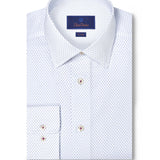 TBSP12241144 | White & Berry Micro Neat Print Dress Shirt