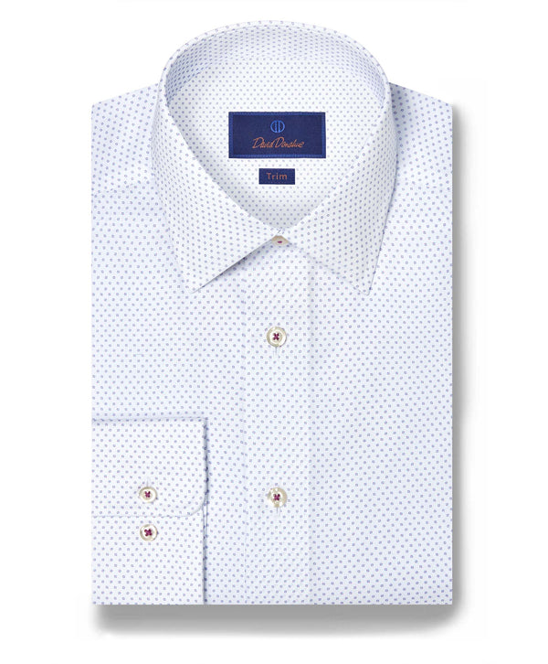 TBSP12241144 | White & Berry Micro Neat Print Dress Shirt