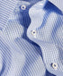 TBSP12803135 | White & Blue Poplin Micro Check Dress Shirt