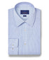 TBSP12803135 | White & Blue Poplin Micro Check Dress Shirt
