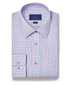 TBSP12804485 | Blue & Purple Twill Check Dress Shirt