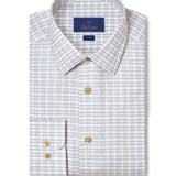 TBSP12805124 | White & Dune Dobby Check Dress Shirt