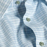 TBSP12805129 | White & Pistachio Dobby Check Dress Shirt