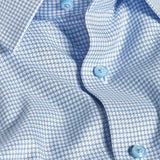 TBSP12807136 | White & Sky Micro Check Dress Shirt