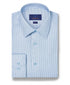 TBSP12807136 | White & Sky Micro Check Dress Shirt
