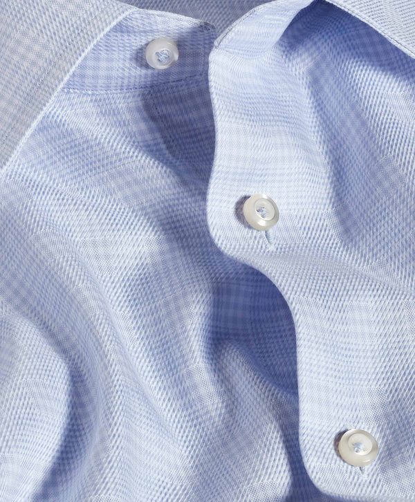TBSP12810454 | Sky Dobby Check Dress Shirt