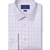 TBSP12810466 | Sky & Pink Dobby Check Dress Shirt
