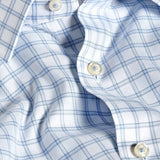TBSP12811136 | White & Sky Dobby Check Dress Shirt