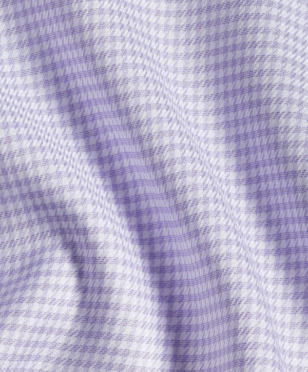 TBSP12815551 | Lilac & White Check Stretch Dress Shirt 