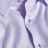 TBSP12815551 | Lilac & White Check Stretch Dress Shirt 